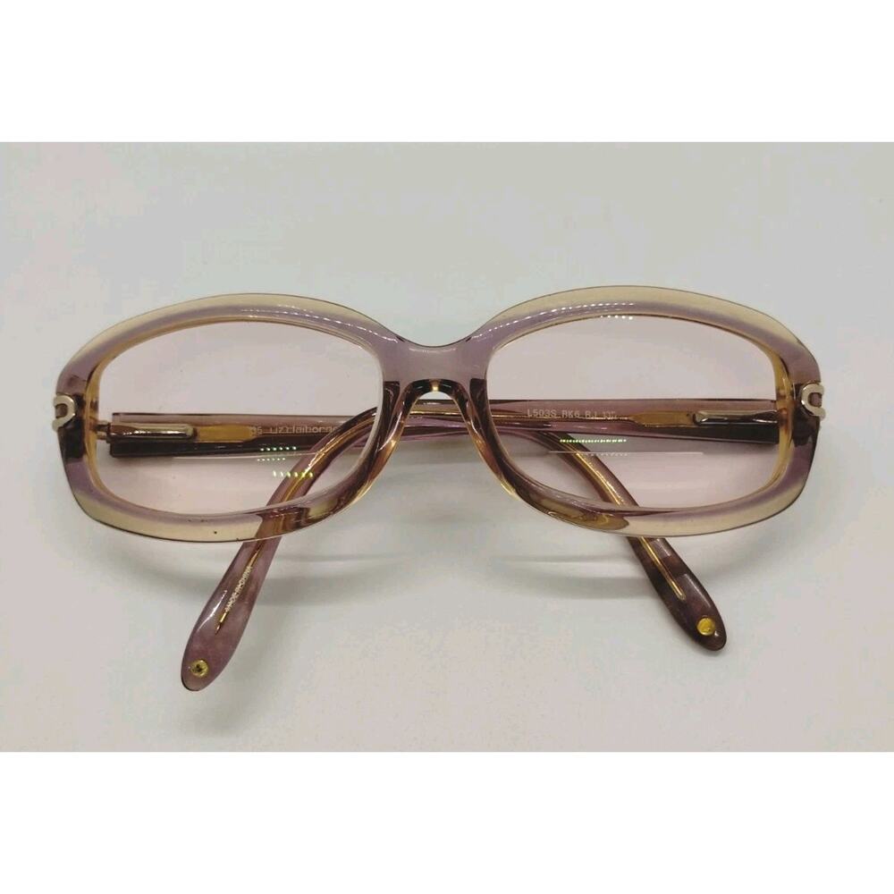 Liz Claiborne Eyeglass Frames - Pink Translucent Thick Shimmering 54-17-135
